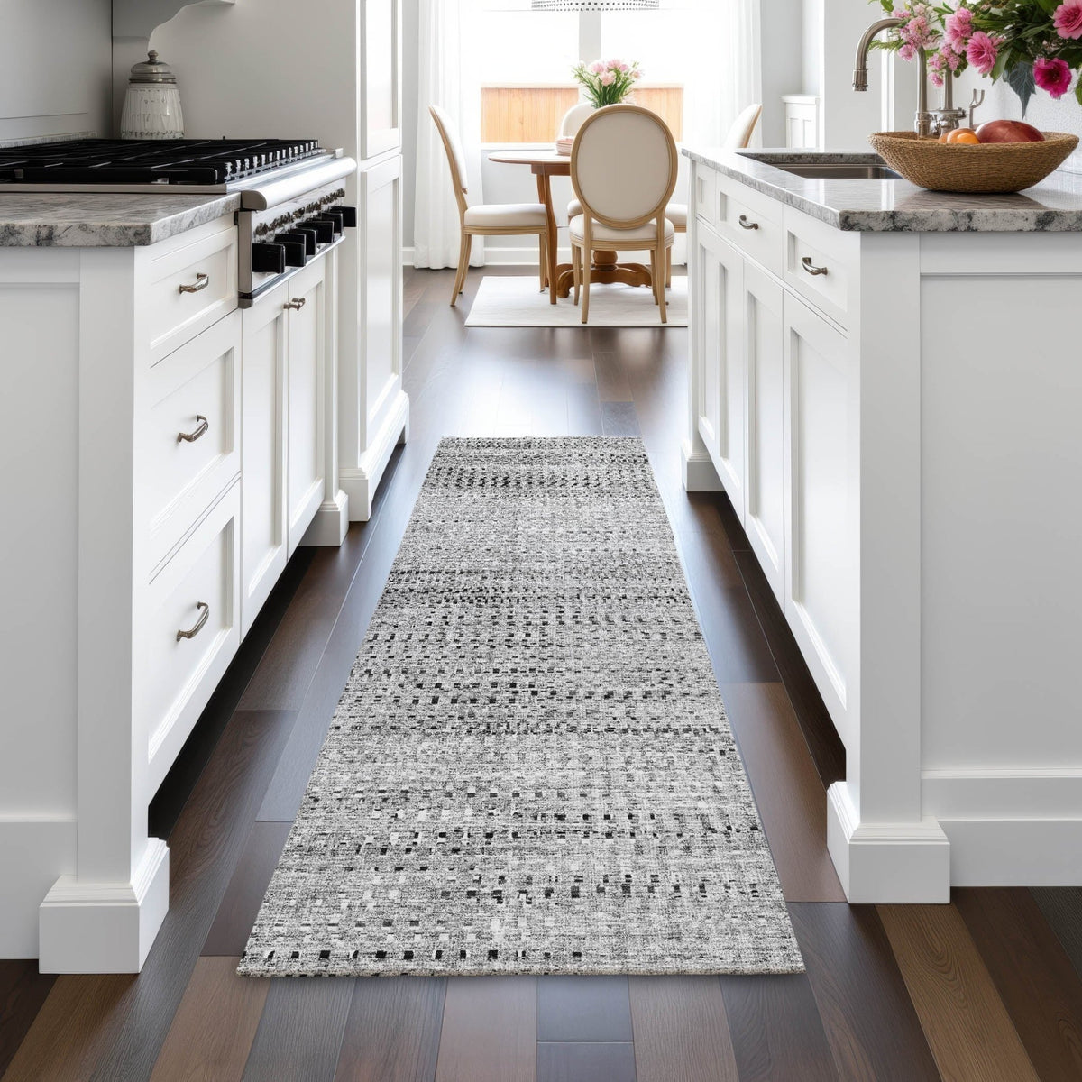 Addison Chantille ACN2137 Stripes Machine Made Transitional Gray Rug
