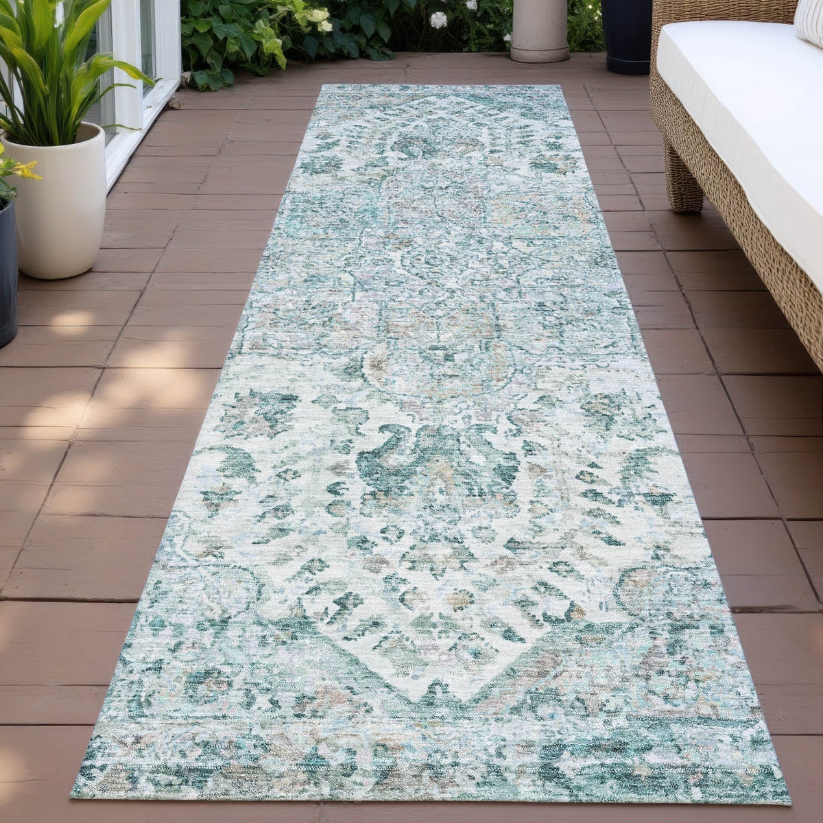 Addison Chantille ACN2138 Global Machine Made Traditional Teal Rug
