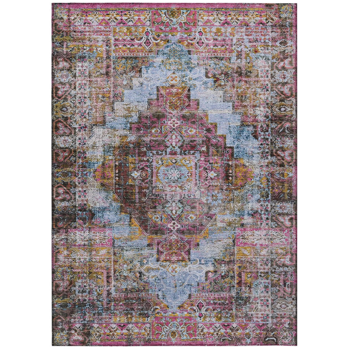 Addison Chantille ACN2139 Global Machine Made Traditional Pink Rug