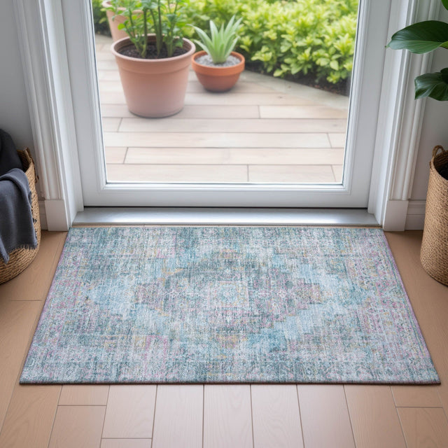 Addison Chantille ACN2140 Global Machine Made Traditional Blue Rug