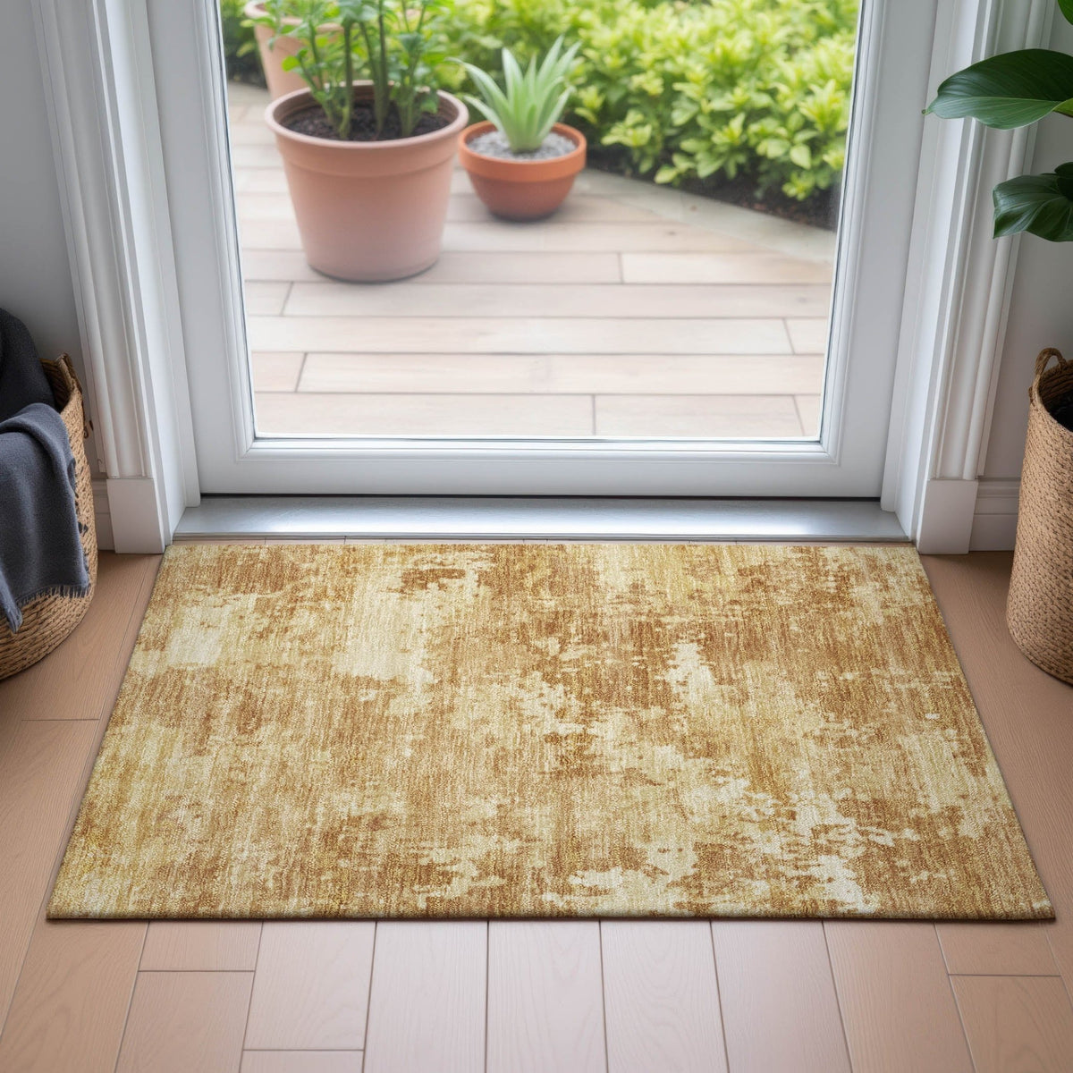 Addison Chantille ACN2142 Abstract Machine Made Transitional Copper Rug