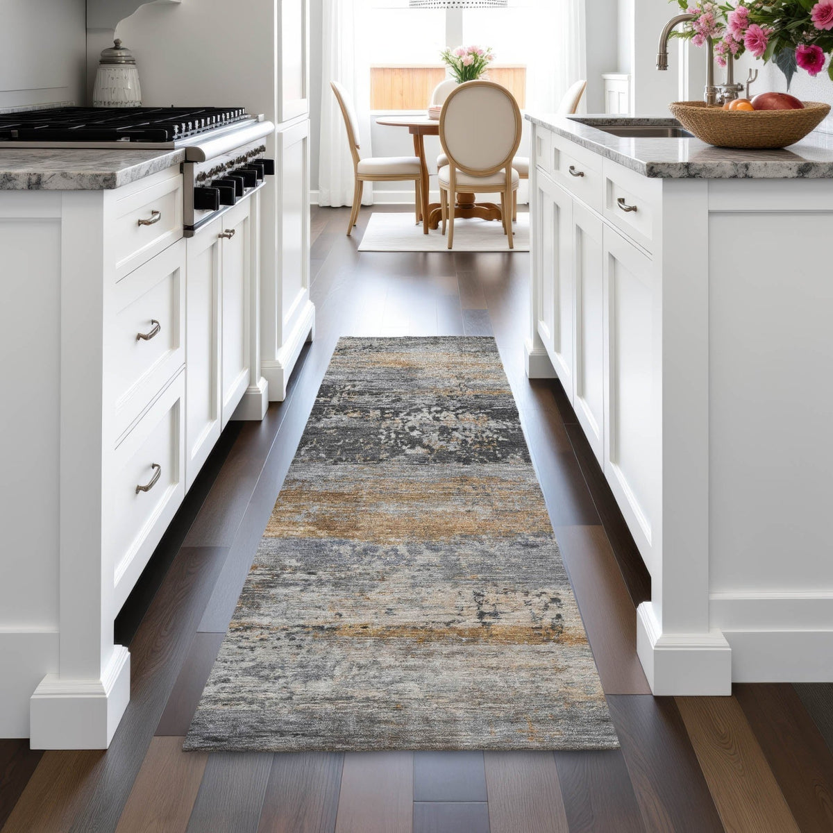 Addison Chantille ACN2146 Abstract Machine Made Transitional Gray Rug