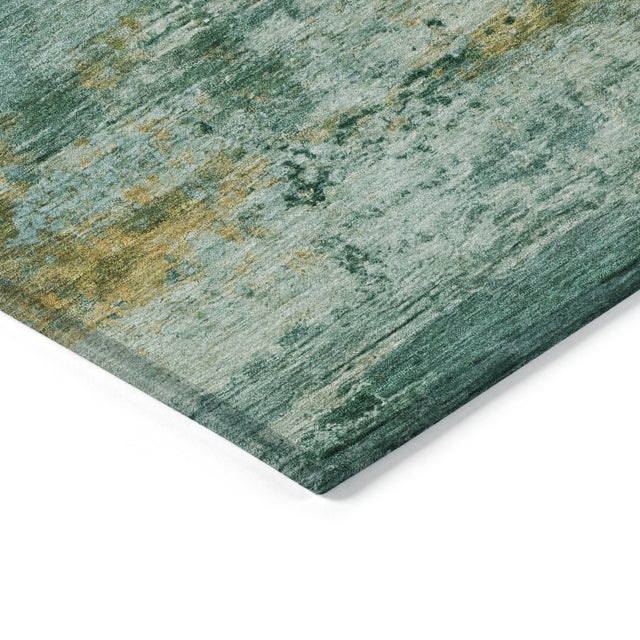 Addison Chantille ACN2146 Abstract Machine Made Transitional Green Rug