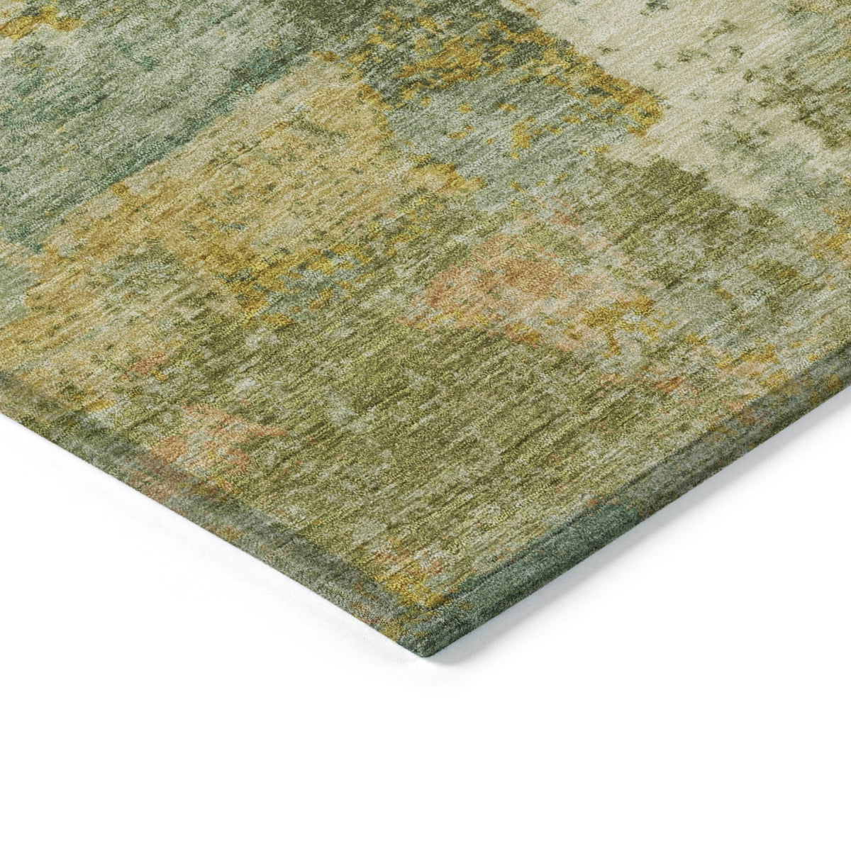 Addison Chantille ACN2147 Abstract Machine Made Transitional Green Rug