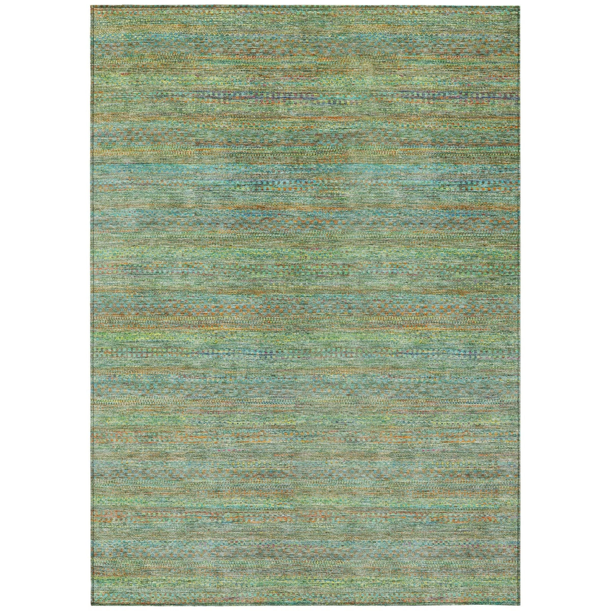 Addison Chantille ACN2148 Stripes Machine Made Transitional Green Rug