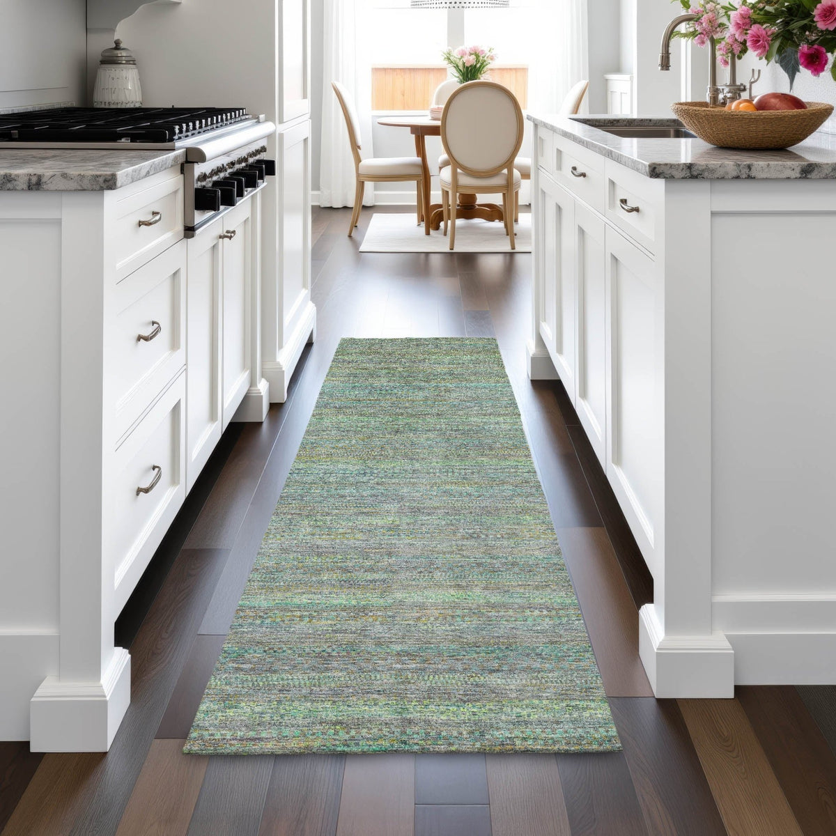 Addison Chantille ACN2148 Stripes Machine Made Transitional Pewter Rug