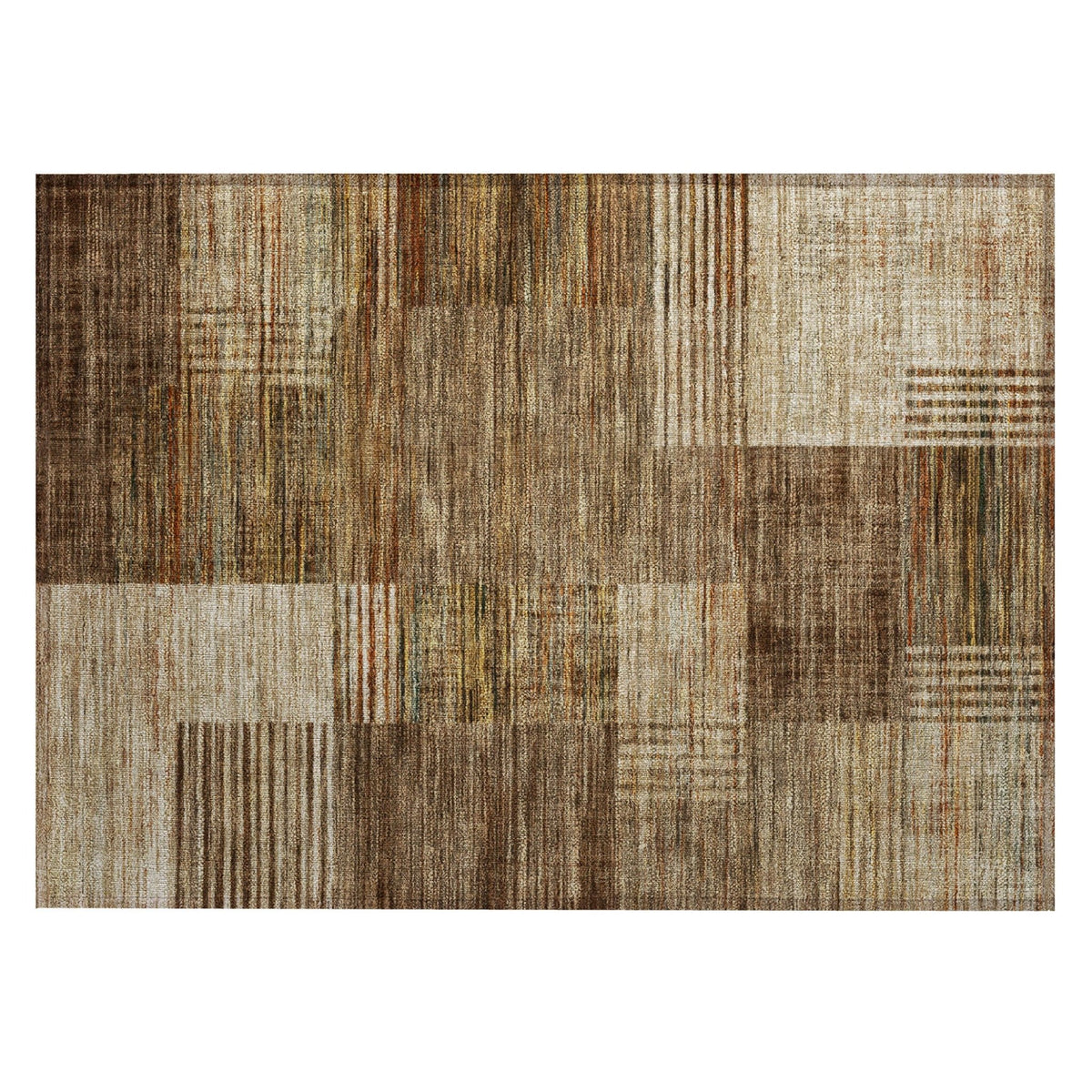 Addison Chantille ACN2149 Geometric Machine Made Transitional Brown Rug