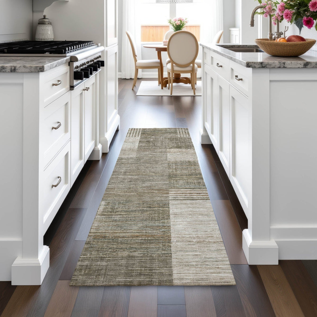 Addison Chantille ACN2149 Geometric Machine Made Transitional Pewter Rug