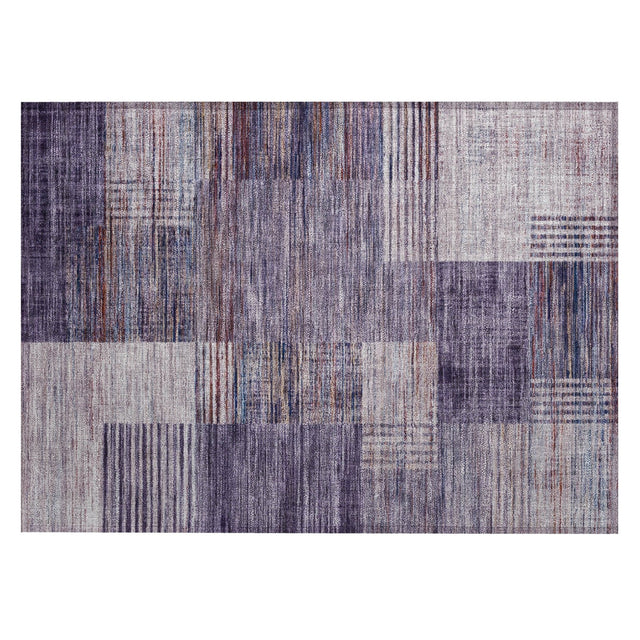 Addison Chantille ACN2149 Geometric Machine Made Transitional Plum Rug