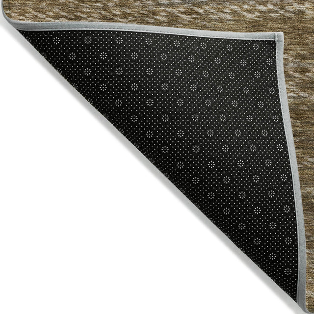 Addison Chantille ACN2150 Stripes Machine Made Transitional Chocolate Rug