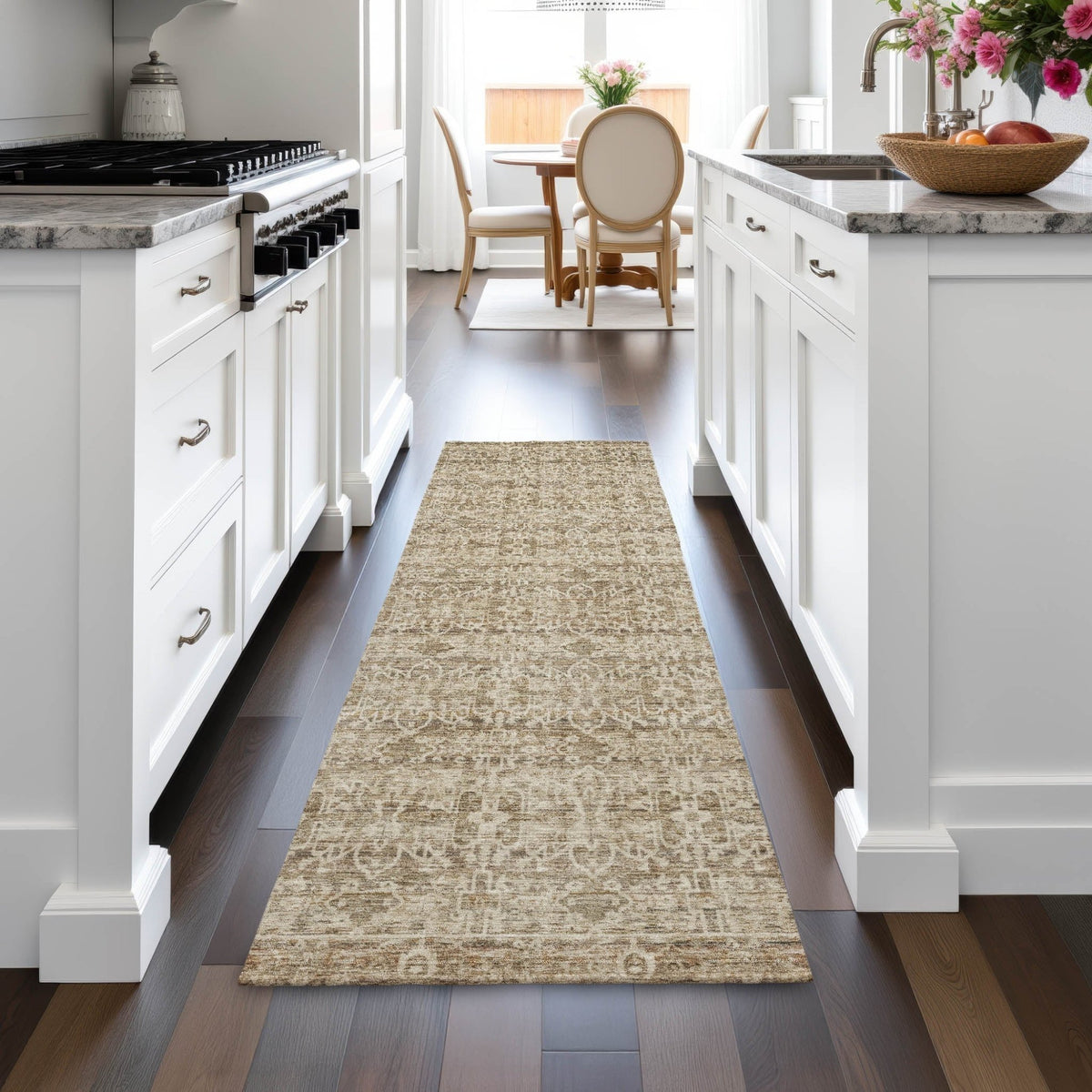 Addison Chantille ACN2152 Stripes Machine Made Transitional Brown Rug