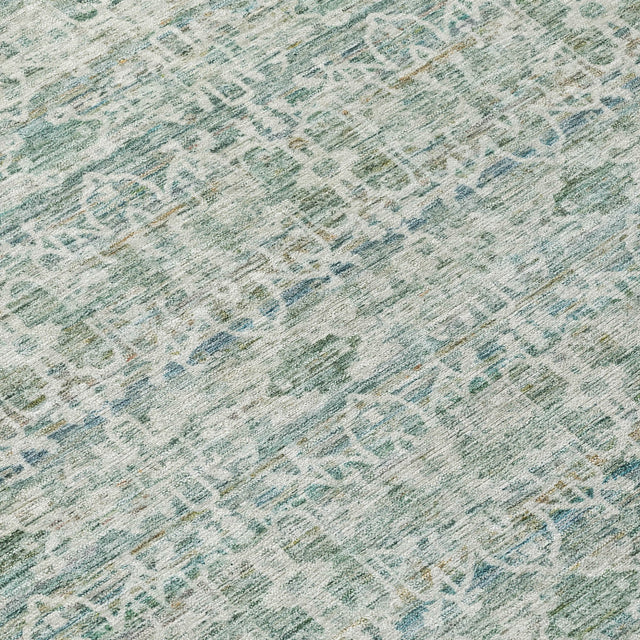 Addison Chantille ACN2152 Stripes Machine Made Transitional Teal Rug