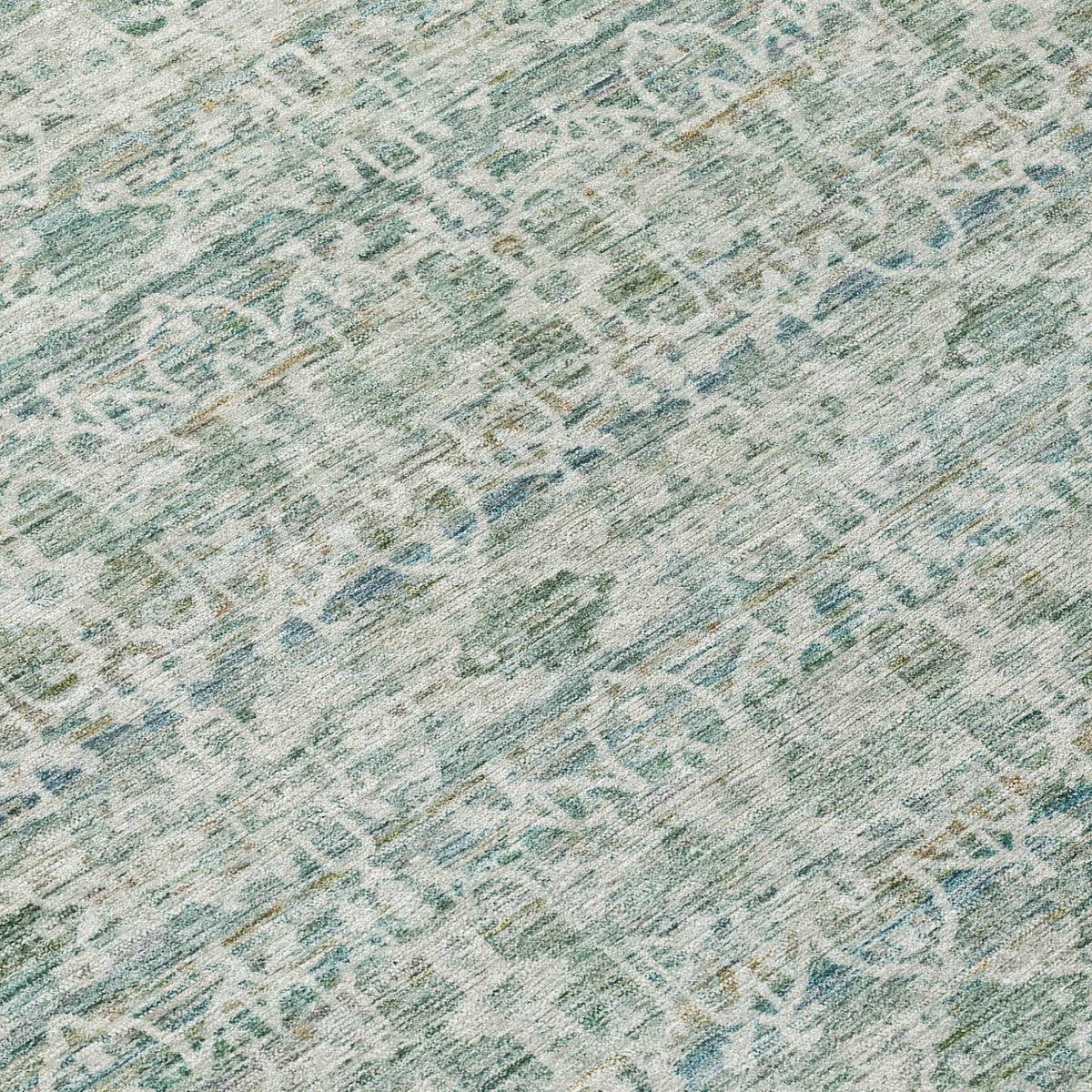 Addison Chantille ACN2152 Stripes Machine Made Transitional Teal Rug