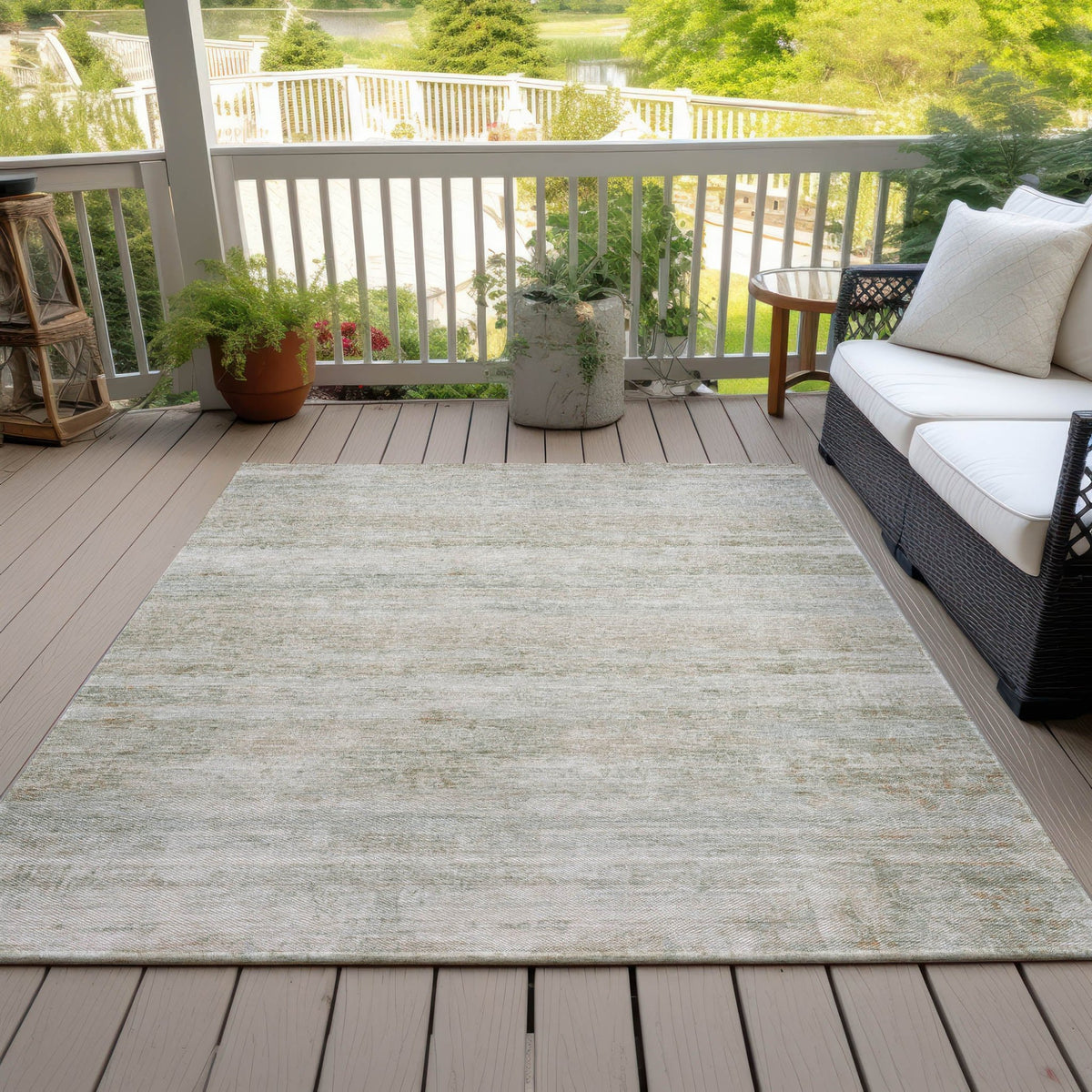 Addison Chantille ACN2154 Stripes Machine Made Transitional Putty Rug