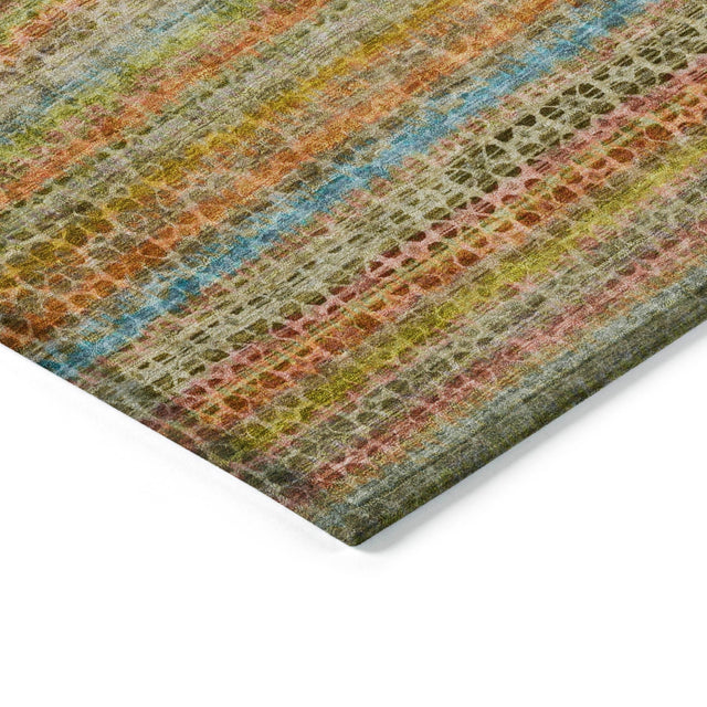 Addison Chantille ACN2155 Stripes Machine Made Transitional Coral Rug