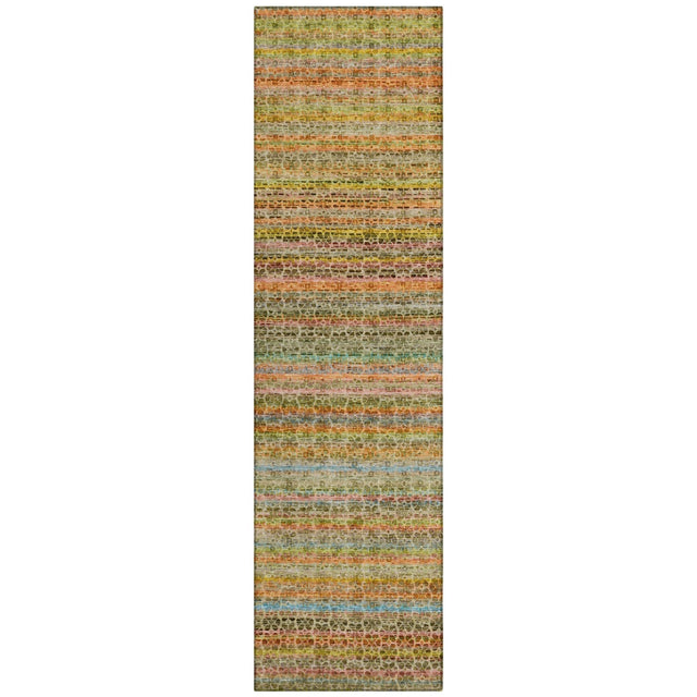 Addison Chantille ACN2155 Stripes Machine Made Transitional Coral Rug