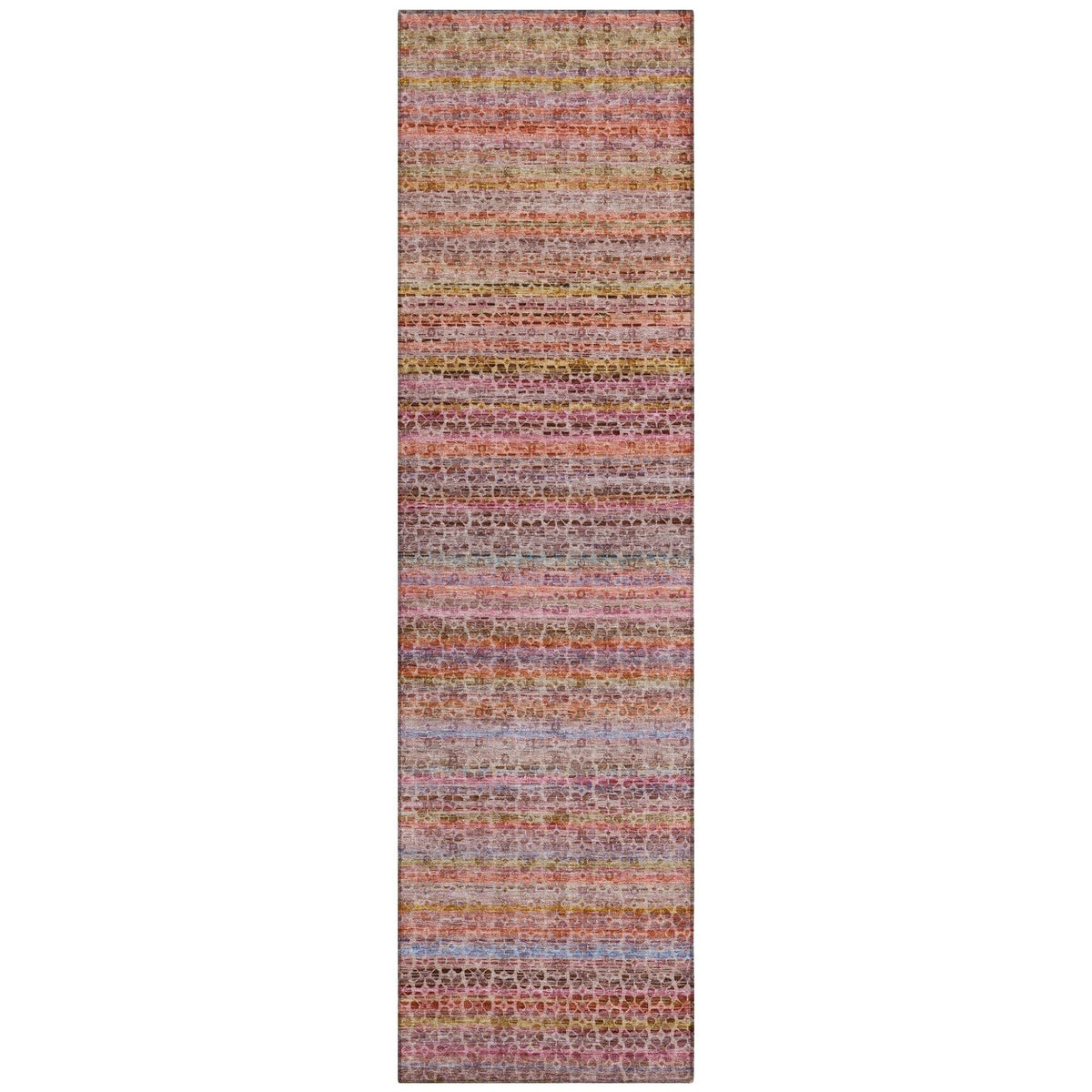 Addison Chantille ACN2155 Stripes Machine Made Transitional Pink Rug