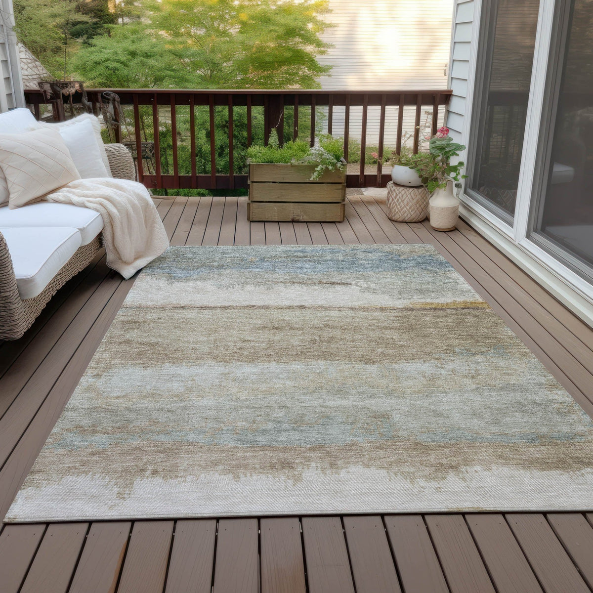 Addison Chantille ACN2156 Modern Machine Made Transitional Beige Rug