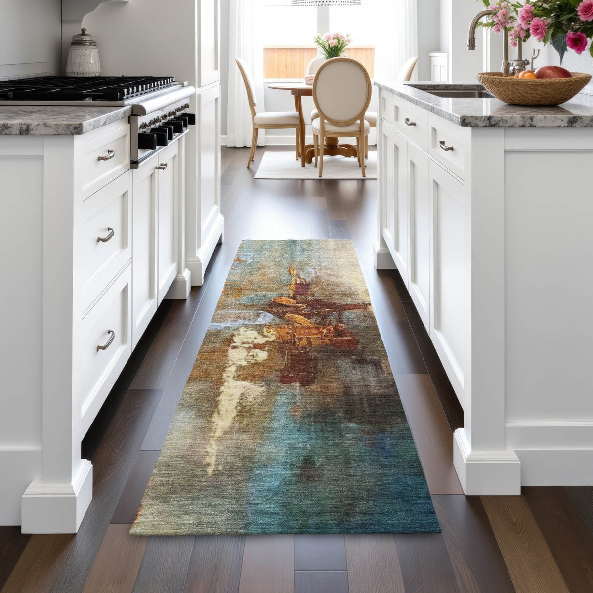Addison Chantille ACN2157 Abstract Machine Made Transitional Paprika Rug