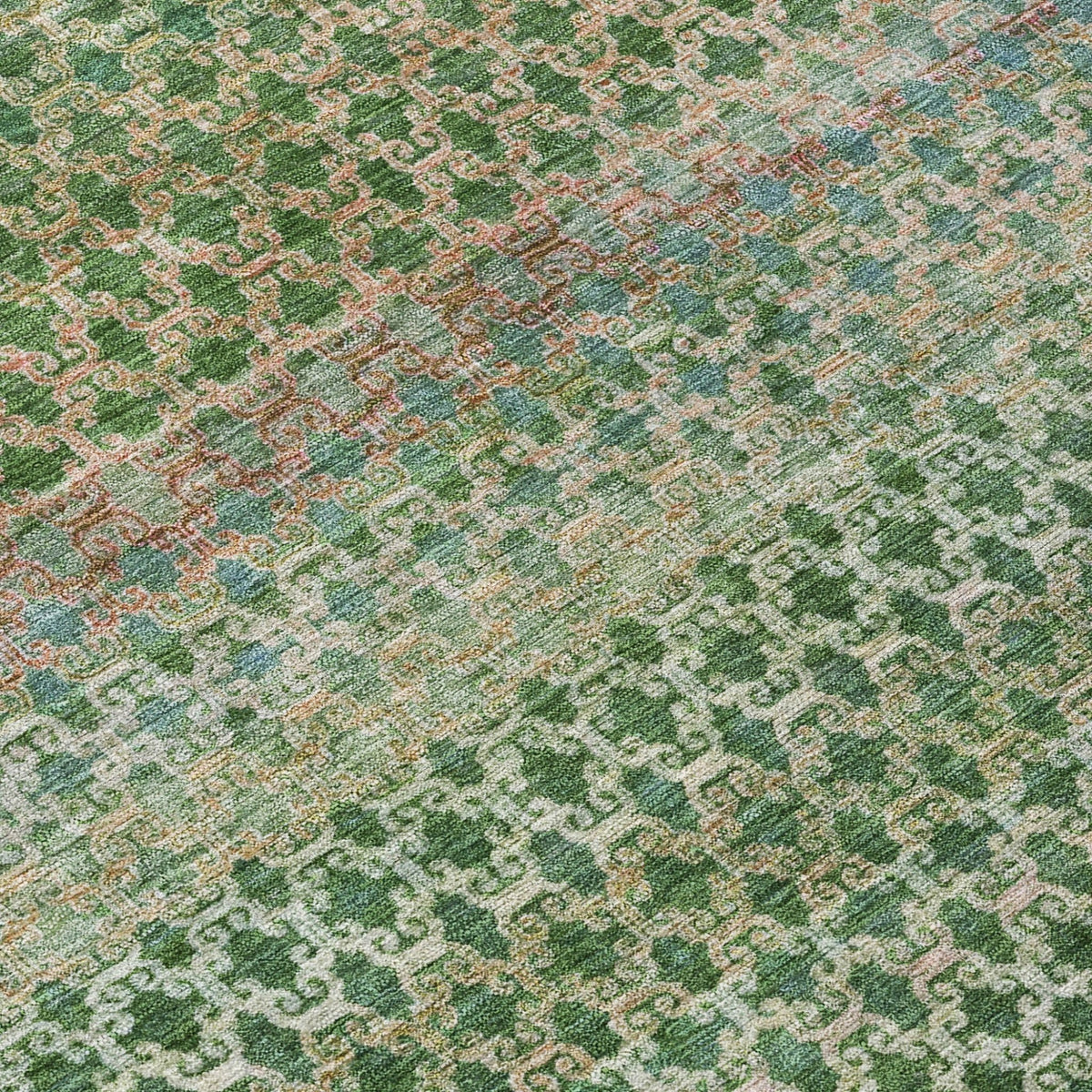 Addison Chantille ACN2158 Abstract Machine Made Transitional Aloe Rug