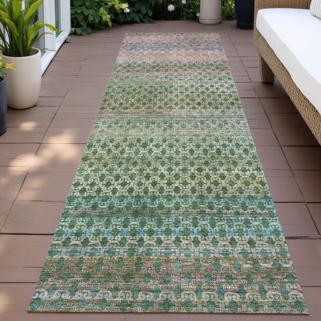 Addison Chantille ACN2158 Abstract Machine Made Transitional Aloe Rug