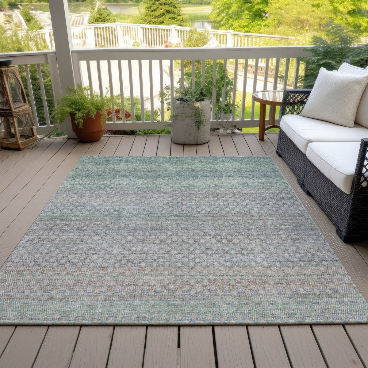 Addison Chantille ACN2158 Abstract Machine Made Transitional Beige Rug