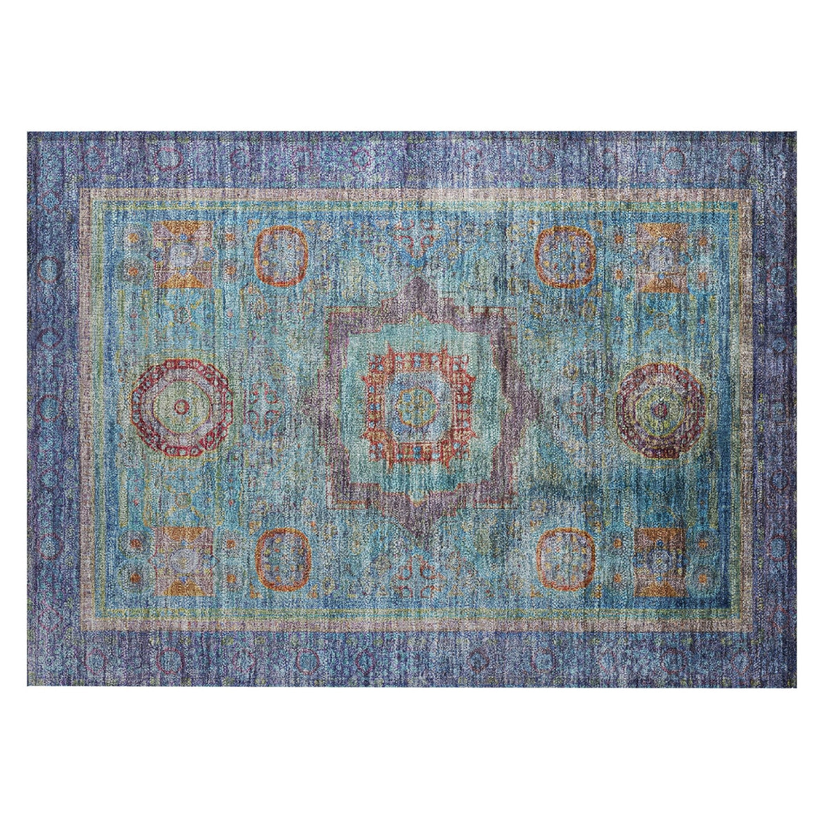 Addison Chantille ACN2159 Global Machine Made Traditional Teal Rug