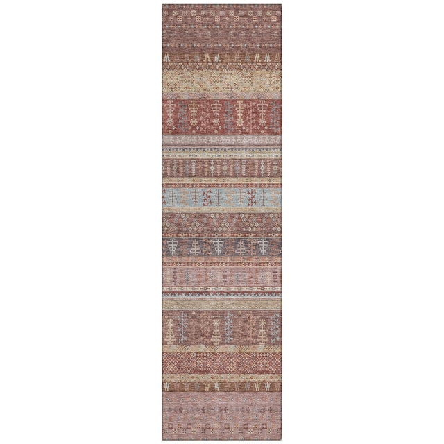 Addison Chantille ACN2160 Stripes Machine Made Transitional Paprika Rug