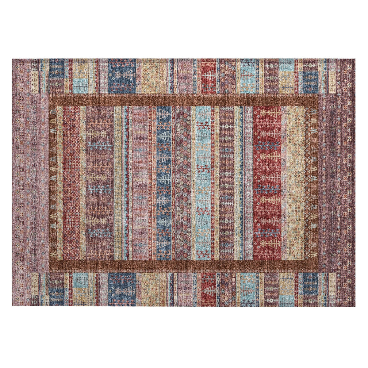 Addison Chantille ACN2160 Stripes Machine Made Transitional Red Rug