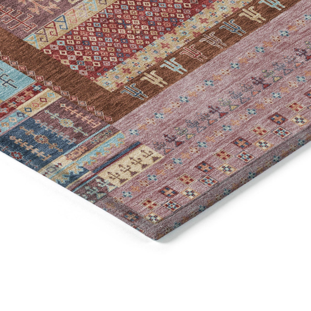Addison Chantille ACN2160 Stripes Machine Made Transitional Red Rug