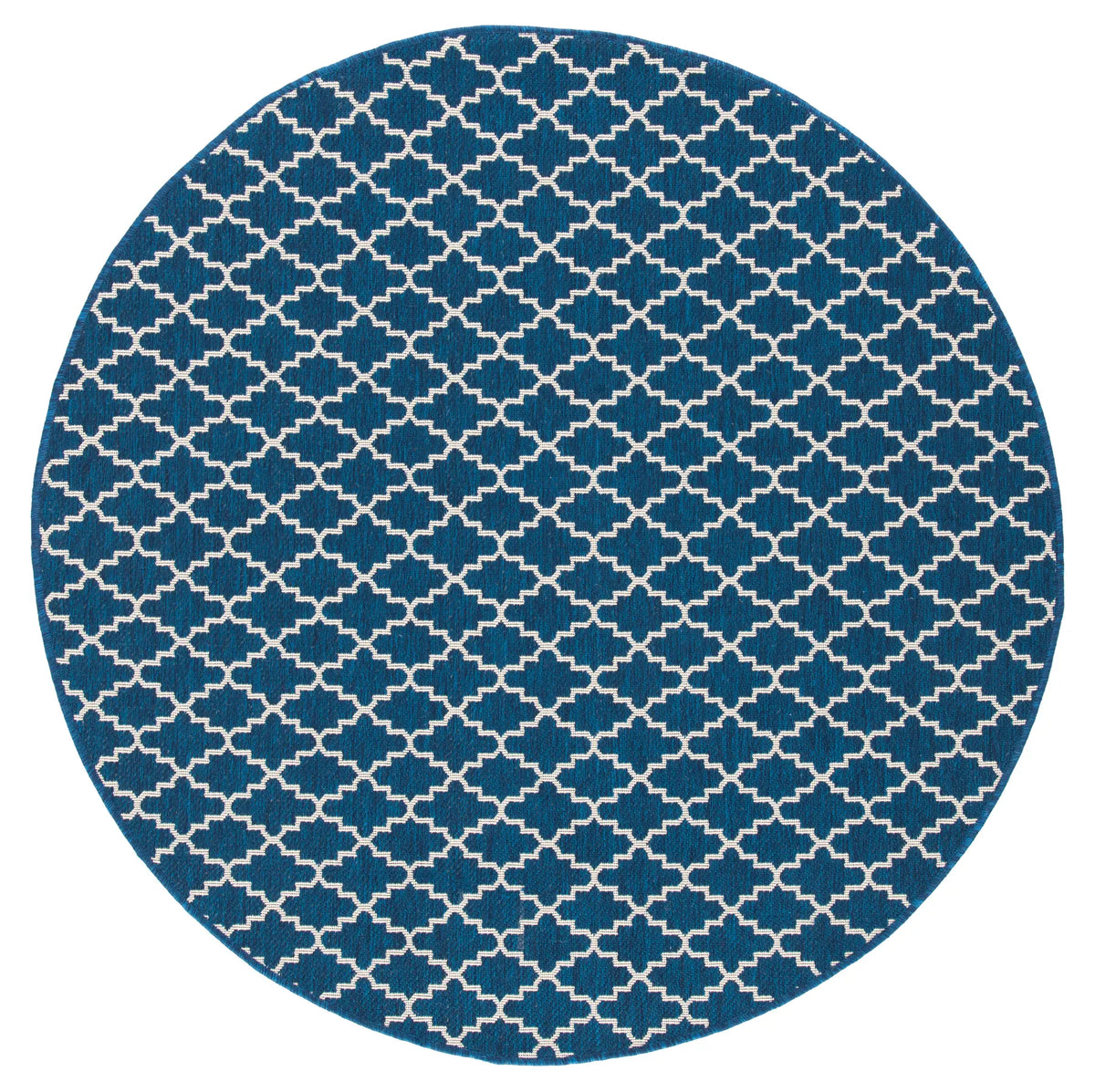 Safavieh Courtyard 5'-3" x 5'-3" Rug in Navy / Beige