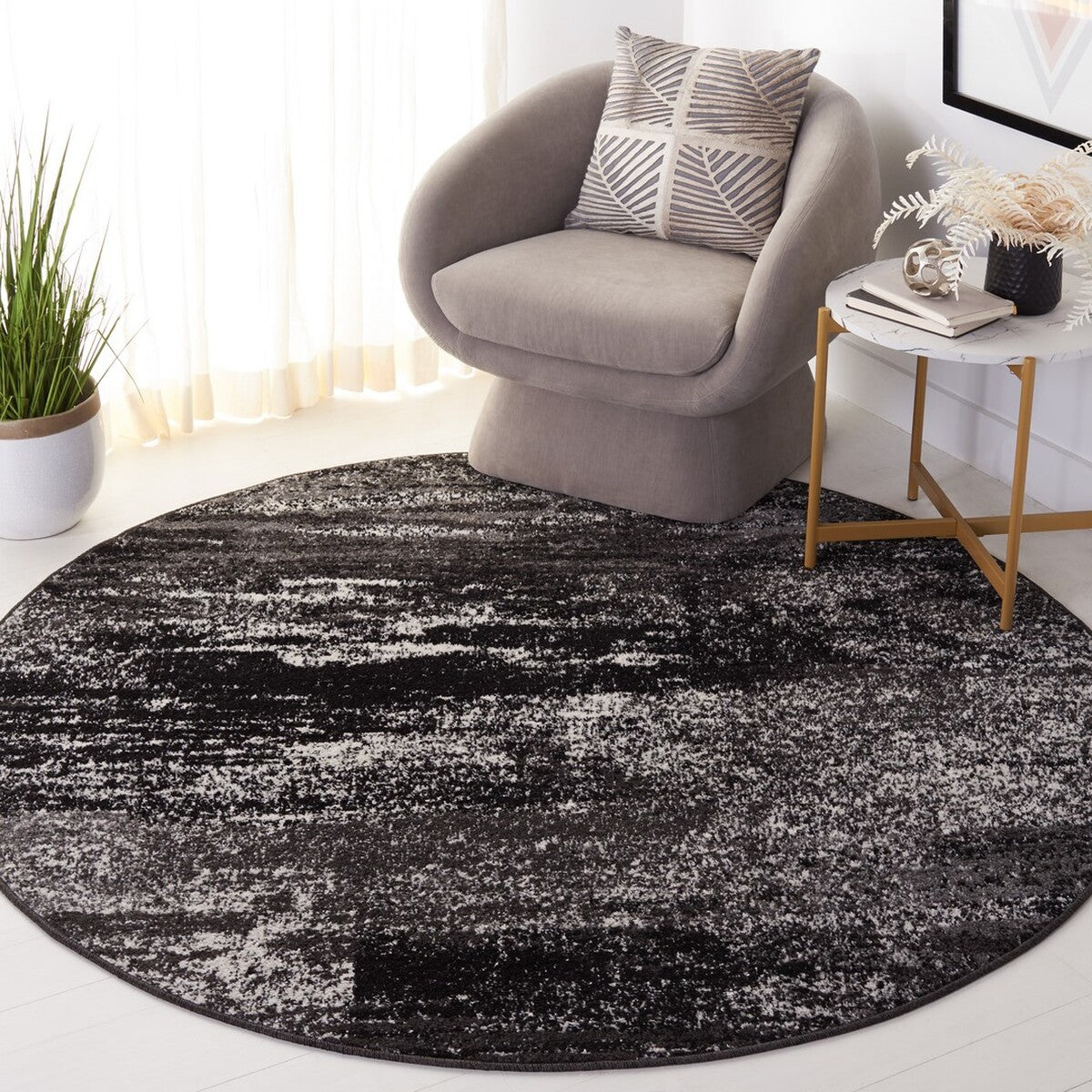 Safavieh Adirondack Adr112A Silver/Black Rug