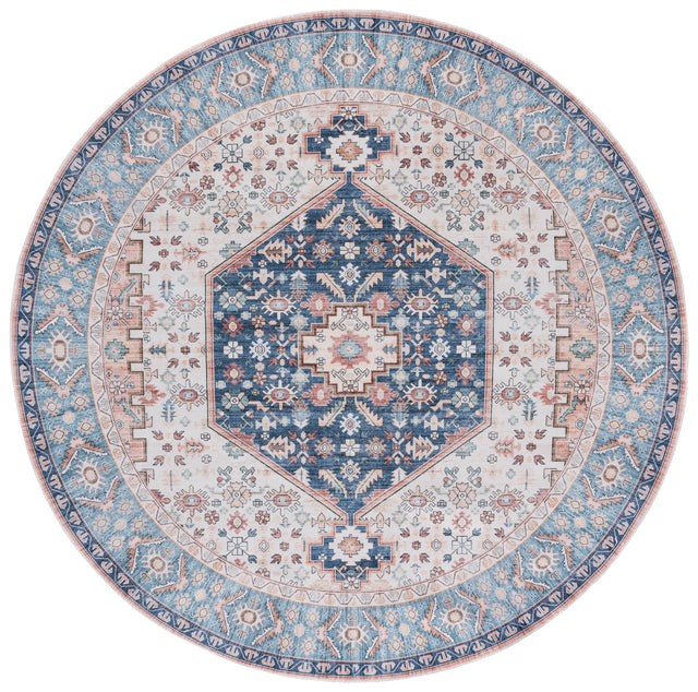 Safavieh Arizona 6'-0" x 6'-0" Rug in Rust / Aqua