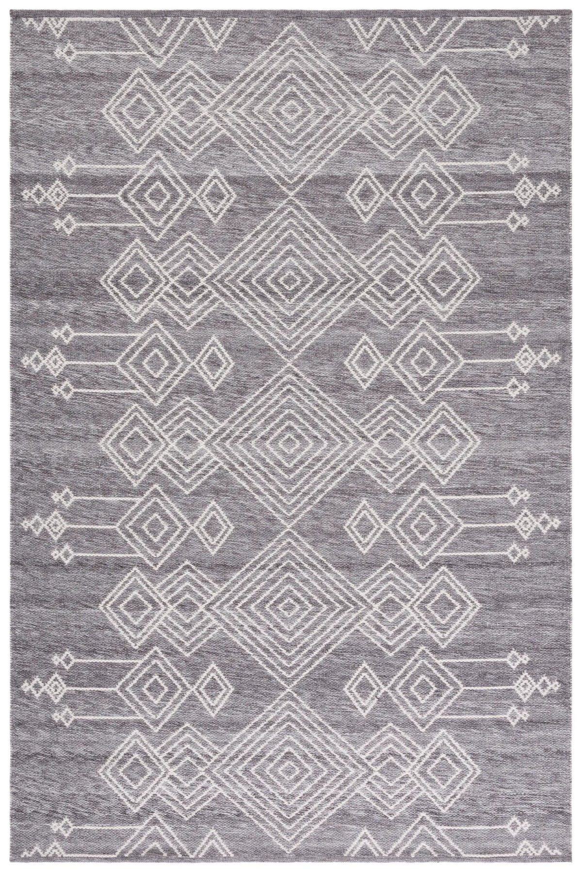 Safavieh Kilim 4'-0" x 6'-0" Rug in Grey / Ivory