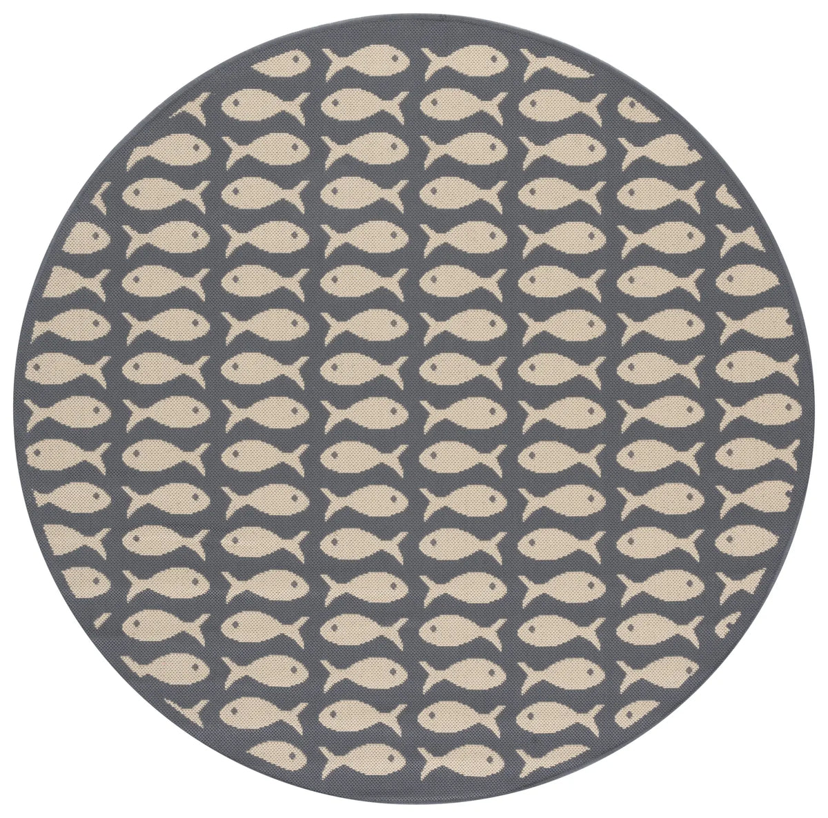 Safavieh Courtyard 5'-3" x 5'-3" Rug in Grey / Beige