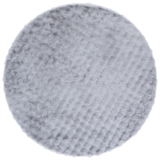 Safavieh Faux Rabbit Bubble 100 6'-0" x 6'-0" Rug in Grey