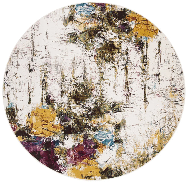Safavieh Aria 6'-5" x 6'-5" Rug in Cream / Olive