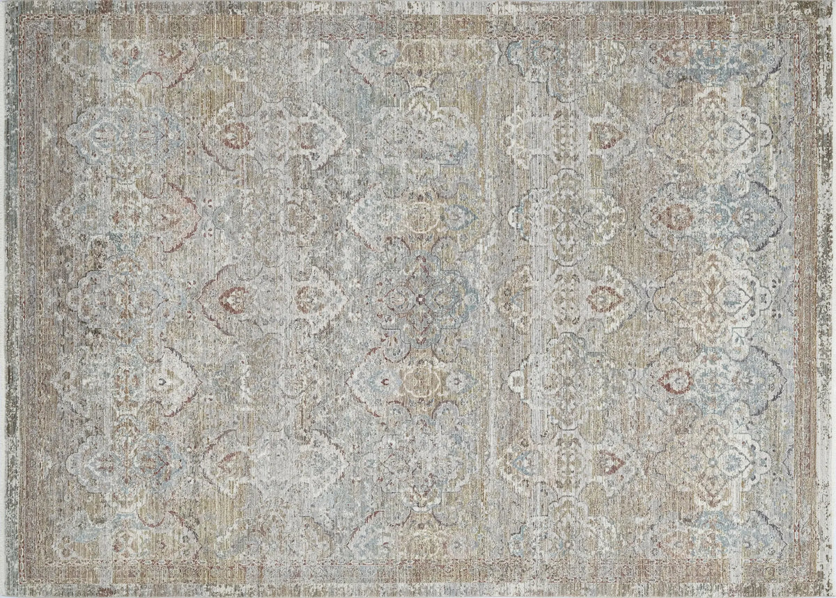Dynamic Rugs Pandora 17652 Power Loomed Transitional Rust/Blue/Multi Rug - Rectangular