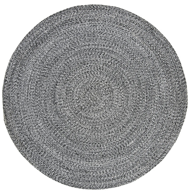 Safavieh Braided 6'-0" x 6'-0" Rug in Ivory / Black