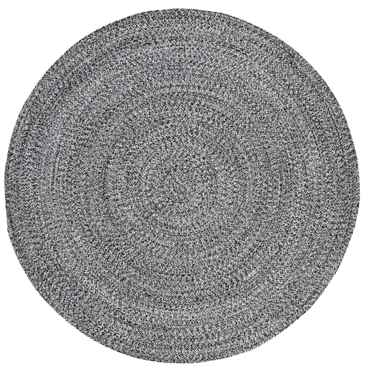 Safavieh Braided 6'-0" x 6'-0" Rug in Ivory / Black