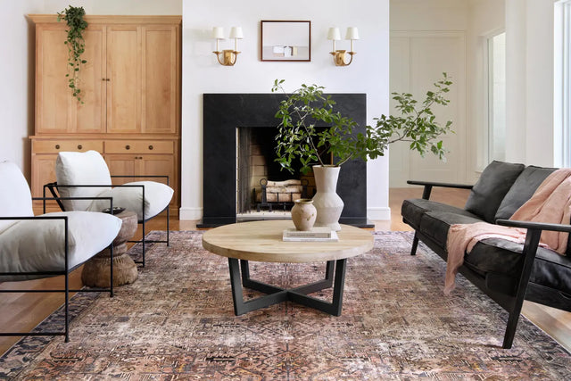 Chris Loves Julia x Loloi Jules 2-Jul Terracotta / Multi Rug - room scene 1 horizontal