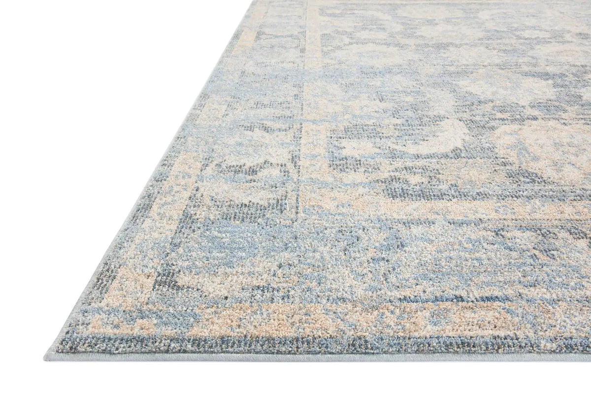 Loloi Odette Odt-03 Sky/Beige Rug - rug corner