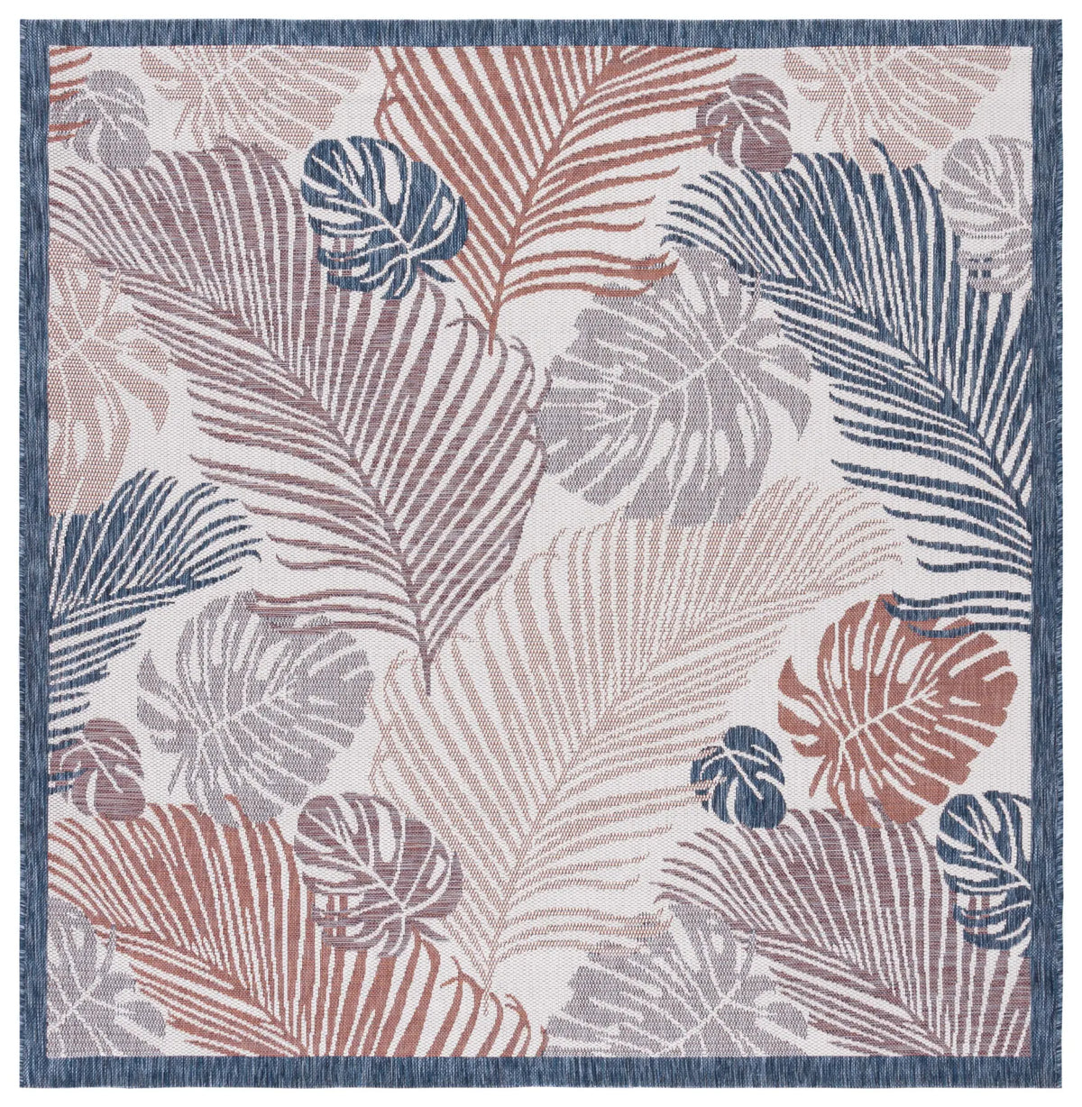 Safavieh Courtyard 6'-7" x 6'-7" Rug in Beige / Rust