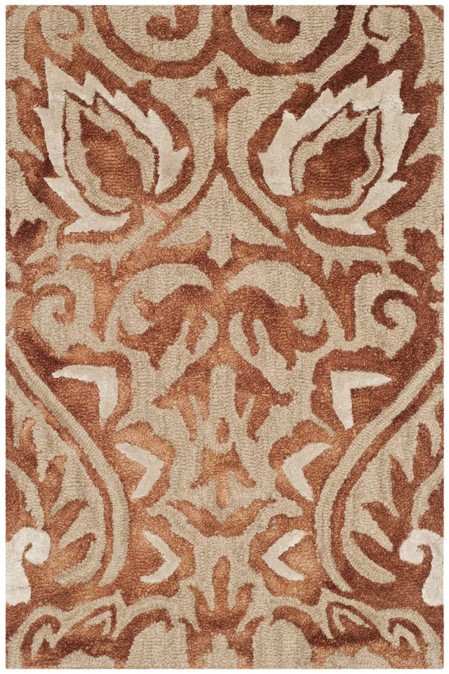 Safavieh Dip Dye 2'-0" x 3'-0" Rug in Copper / Beige