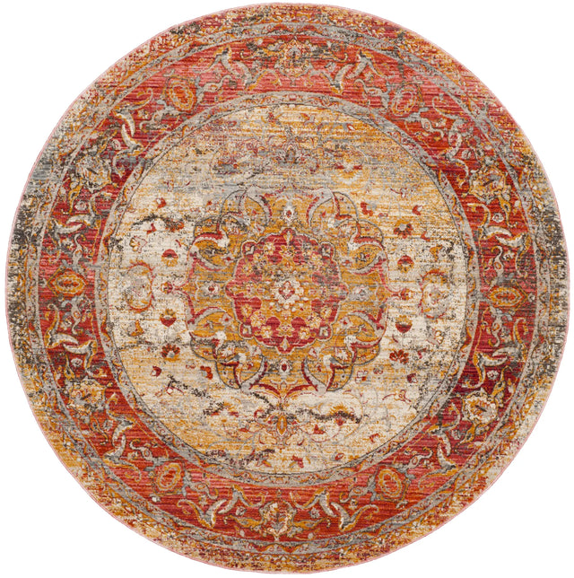 Safavieh Vintage Persian 5'-0" x 5'-0" Rug in Saffron / Cream