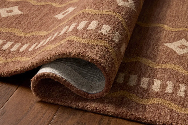 Chris Loves Julia x Loloi Alfie ALF-03 Clay / Spice Rug - pile height