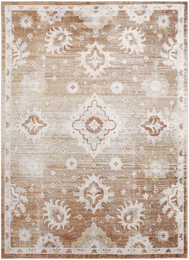 Nourison Astra Machine Washable ASW19 Machine Made Copper Rug