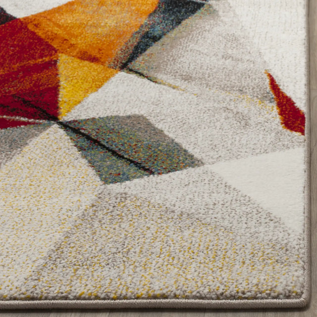 Safavieh Porcello 4'-0" x 6'-0" Rug in Light Grey / Orange