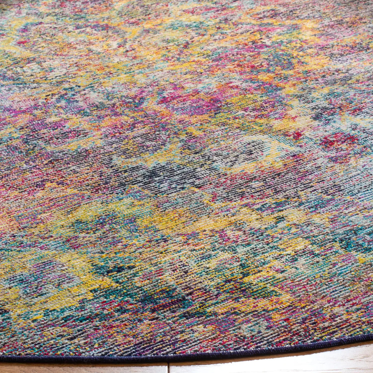 Safavieh Crystal 7'-0" x 7'-0" Rug in Navy / Light Blue