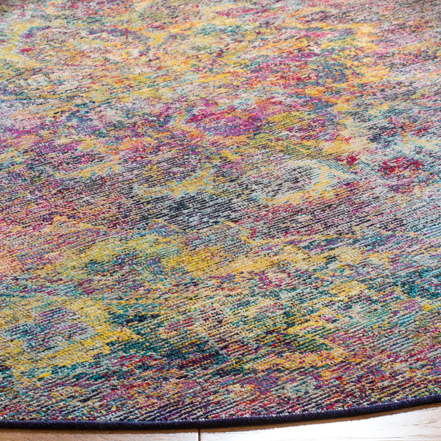 Safavieh Crystal 7'-0" x 7'-0" Rug in Navy / Light Blue